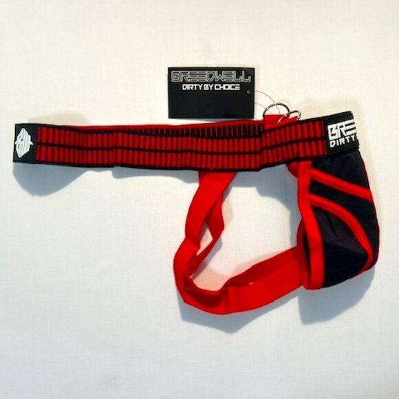 Breedwell Size XL Hybred Athletic Supporter/Jockstrap - Red/Black - Picture 6 of 7